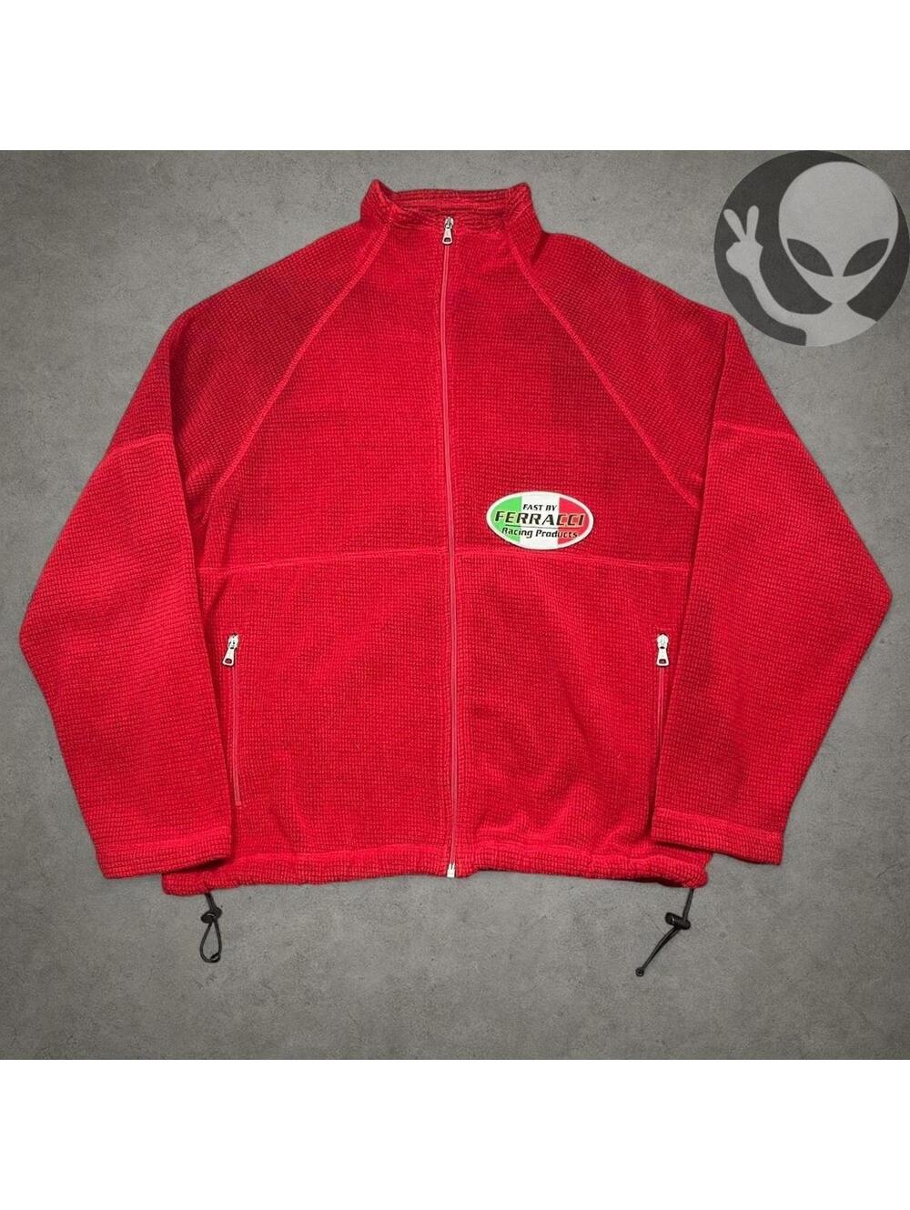 Vintage Polo Sport Fast By Ferracci Waffle Fleece Jacket Mens US L